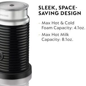 NWT Nespresso Aeroccino 3 Milk Frother, One Size, Black